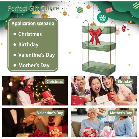 Bathroom Counter Organizer Countertop Storage Cosmetics Skincare Shelf Organizer - Picture 6 of 7